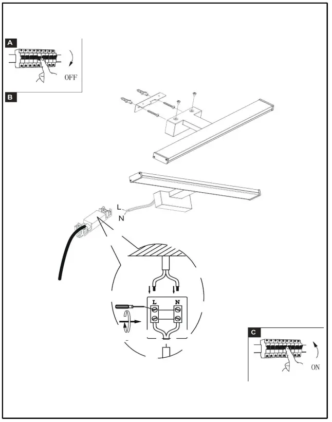 LUCIDE 79297 ONNO Bathroom Mirror Light - fig 4