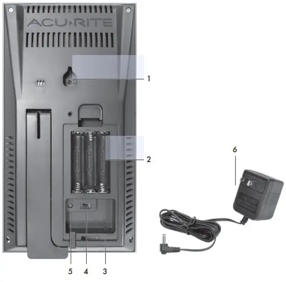 AcuRite 06096 Display for 5-in-1 Weather Sensor - Back of Display