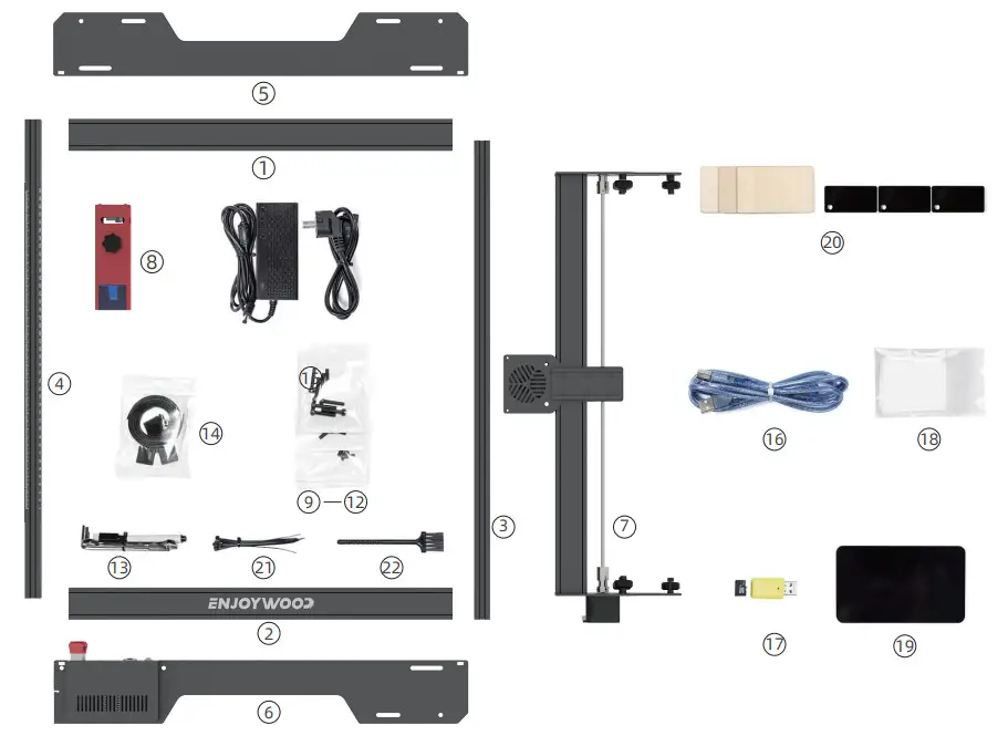ENJOYWOOD CEL-E10 10W Laser Engraving Machine