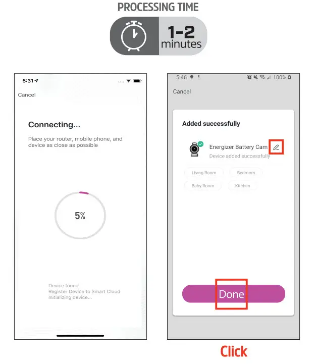 Energizer Indoor Fixed Camera EIX1-1002 -Step 8
