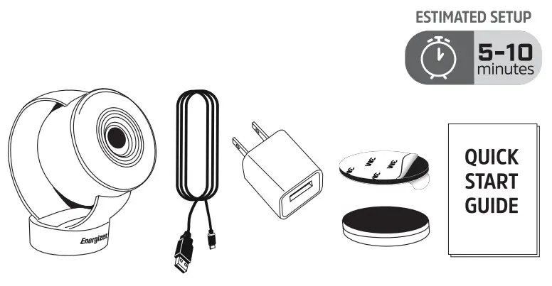 Energizer Indoor Fixed Camera EIX1-1002 -pack