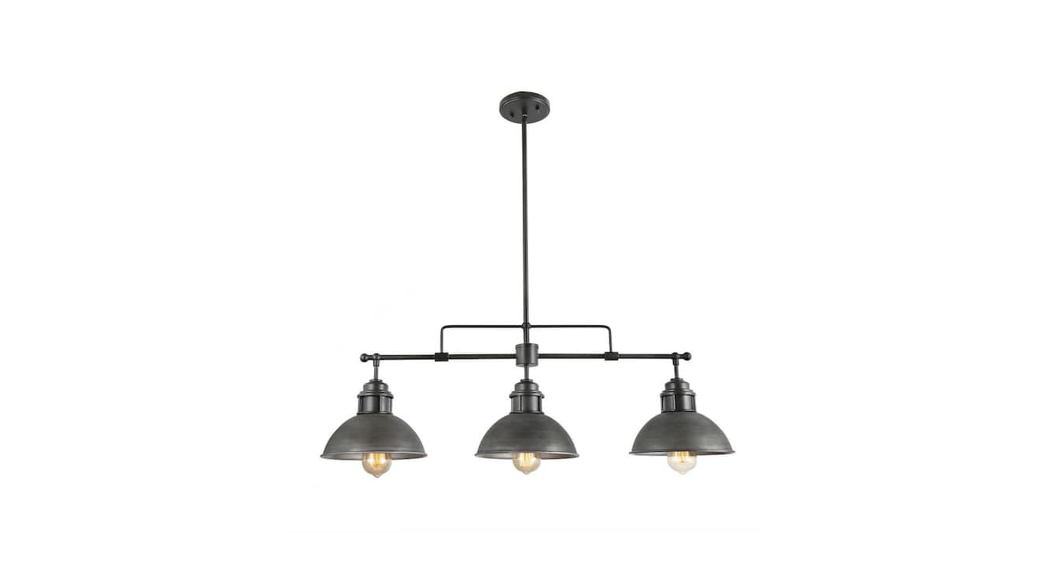 Zevni A04934h3 Kasper 3-light Black-gold Industrial Chandelier Installation Guide