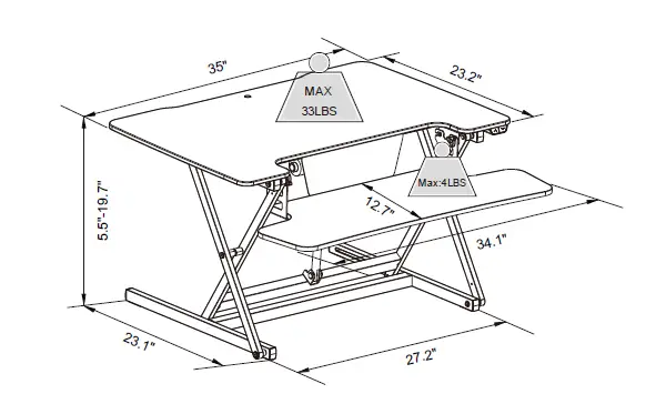 HANOVER-LC9810403-5-Inch-Wide-Black-Tabletop-Sit-or-Stand-Lift-Desk-01
