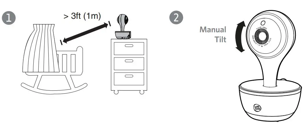LeapFrog LF815HD 5 inch WiFi High Definition Video Monitor User Guide - Positioning the Baby Monitor