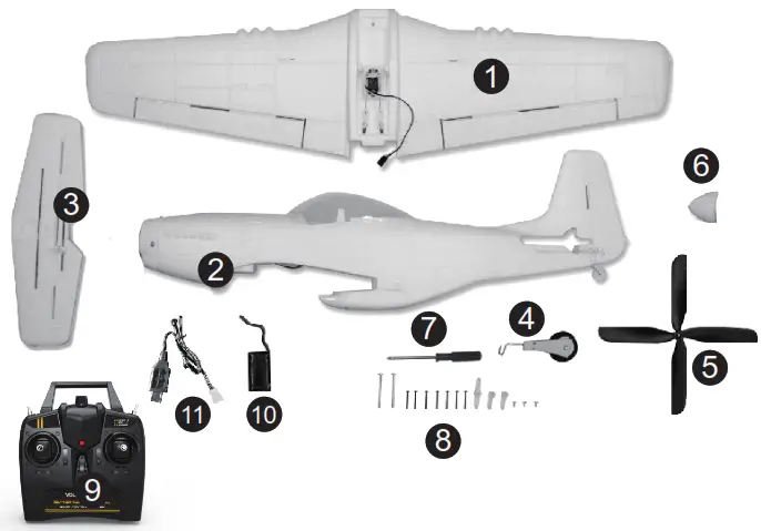 EXHOBBY 768 1 Mustang P 51D RC Airplane - Figure 1