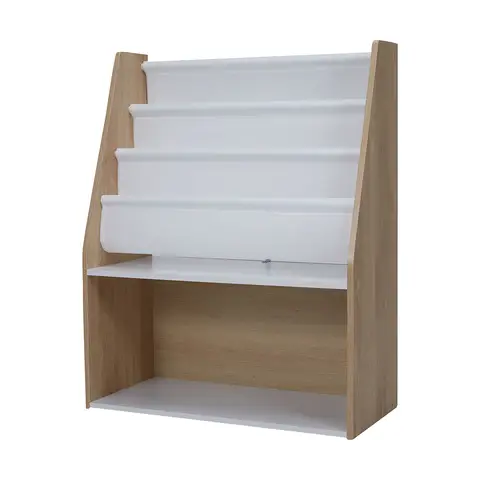 Kmart 43028825 Oak Look And White Book Holder Instruction Manual