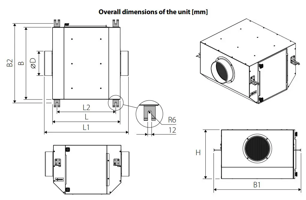 BLAUBERG Clean Box(-I) 100 Panel Filters Filter Box User Manual - Technical data