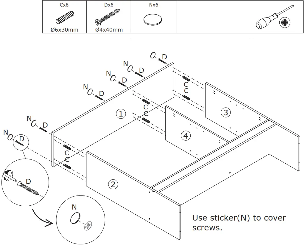 FUFU GAGA LJY KF210162 01 Kitchen Pantry Cabinet Storage Hutch with Microwave Stand - Figure 14
