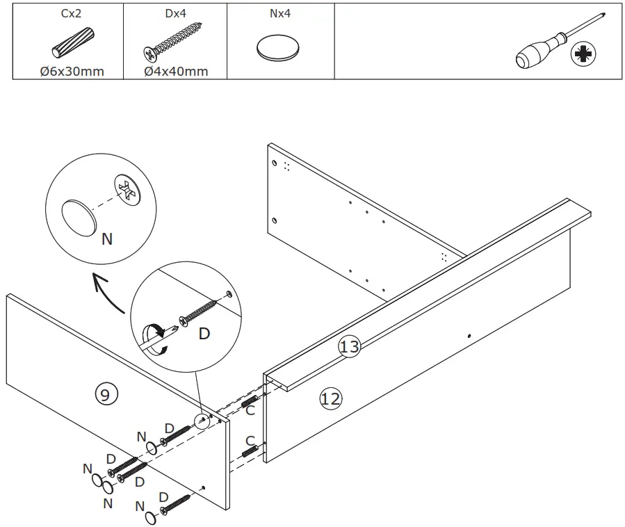 FUFU GAGA LJY KF210162 01 Kitchen Pantry Cabinet Storage Hutch with Microwave Stand - Figure 20