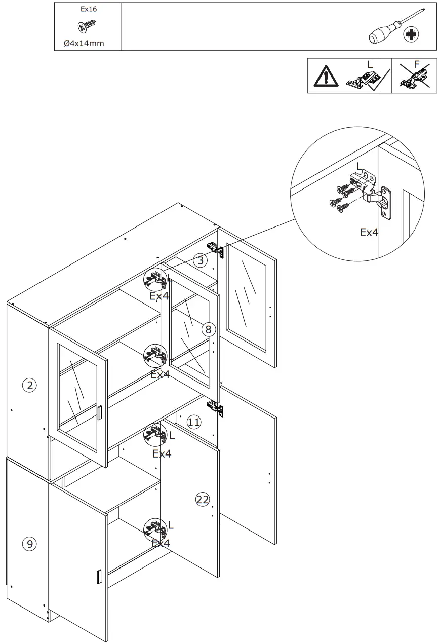 FUFU GAGA LJY KF210162 01 Kitchen Pantry Cabinet Storage Hutch with Microwave Stand - Figure 31