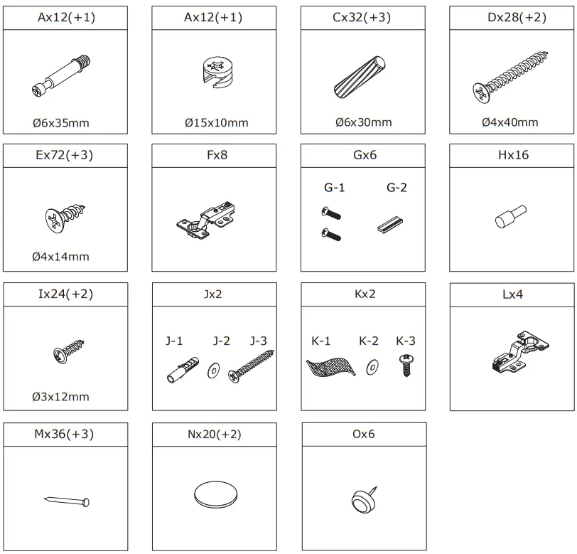 FUFU GAGA LJY KF210162 01 Kitchen Pantry Cabinet Storage Hutch with Microwave Stand - Figure 7