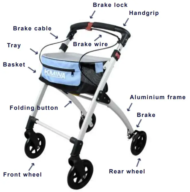 KMINA K10009 Pro Andador Negro - fig 1