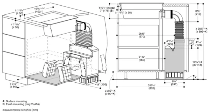 GAGGENAU VL200120 200 Series Vario Downdraft Ventilation - Figure 12