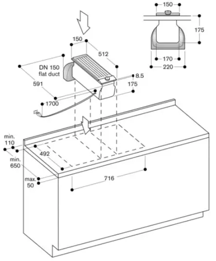 GAGGENAU VL200120 200 Series Vario Downdraft Ventilation - Figure 4