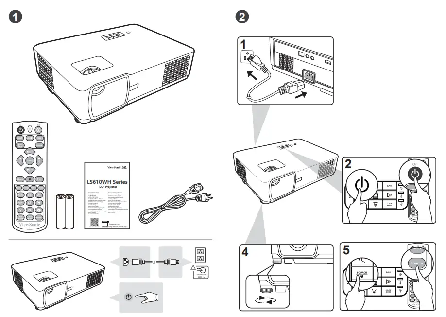 ViewSonic LS610WH Series DLP Projector - fig 1