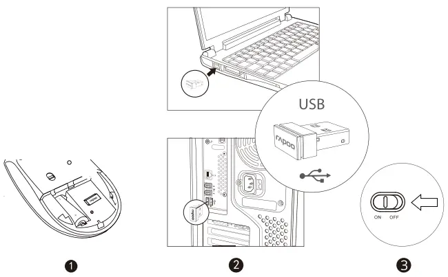 rapoo 8210M Multiple Mode Wireless Keyboard and Mouse Russian Keyboard -