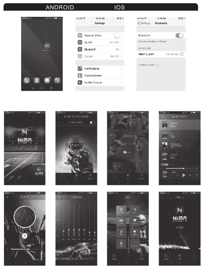 NIMA Bluetooth Wireless Lifestyle Speaker Helmet Portable Audio Device - APP Instruction