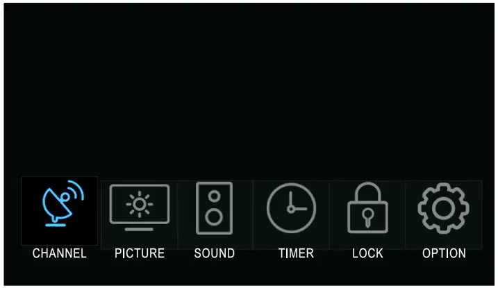 CHiQ L40G5W 40 Inch Full HD LED TV - MENU button