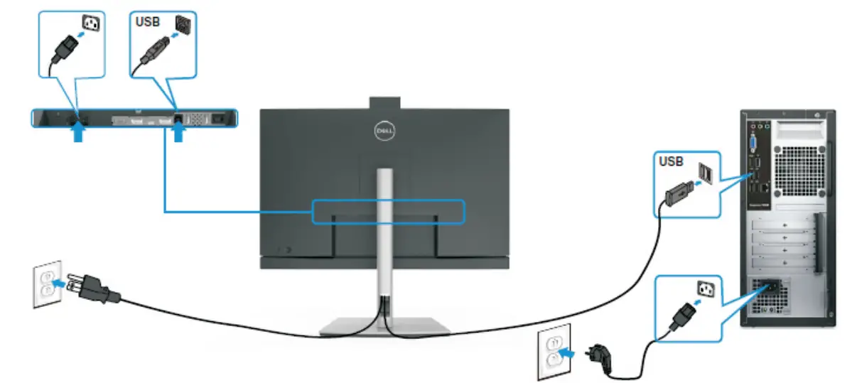 Connecting the USB cable