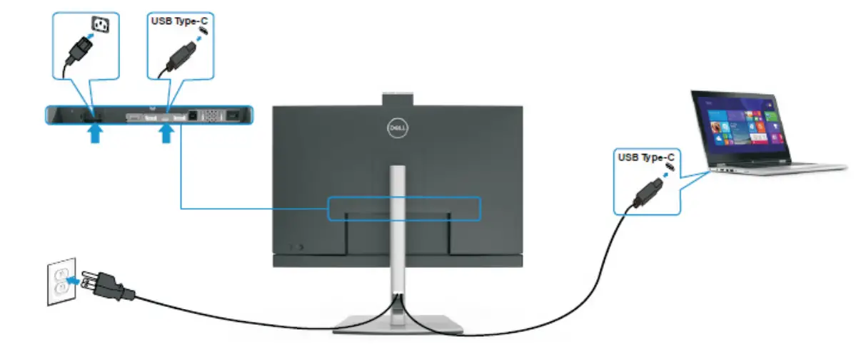 Connecting the USB Type-C cable