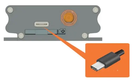 Connecting USB Type-C cable