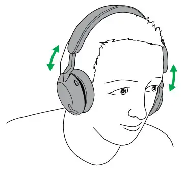 Jabra Elite 45h On Ear Wireless Headphone - How to wear