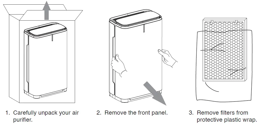 AURABEAT NSP-X1 AG+ Sanitizing Air Purifier QUICKSTART GUIDE