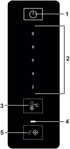Whirlpool FAF - Control panel and temperature setting