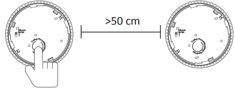 HIKVISION DS-PDSMK-S-WE User Manual - Short press down the coding button on the bottom of the first detector