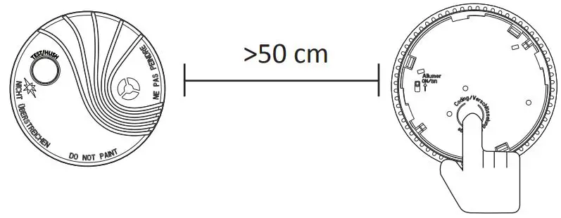 HIKVISION DS-PDSMK-S-WE User Manual - Short press down the coding button on the bottom of the second detector