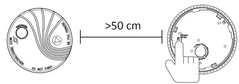 HIKVISION DS-PDSMK-S-WE User Manual - Turn on the power switch on the bottom of the second detector