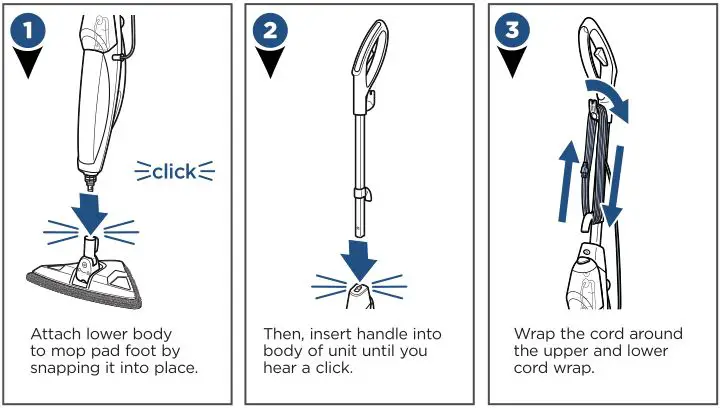 Bissell 2078D Powerfresh 2 in 1 Steam MOP - Assembly