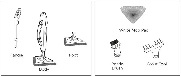 Bissell 2078D Powerfresh 2 in 1 Steam MOP - What’s In The Box