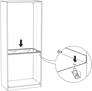 IKEA 102.576.41 KOMPLEMENT Glass Shelf 2