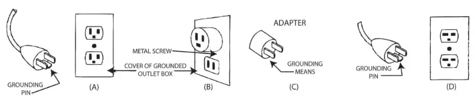 HeTR H1014 35 Inch Portable Patio Heater - GROUNDING