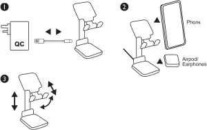 XPOWER XP WLS5 Wireless Charging Stand - fig