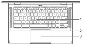 acer CP514-1WH-R8US Chromebook Enterprise Spin 514 Laptop - Keyboard view