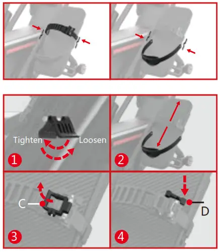 Xiamen Renhe Sports Equipment RHHR01 Rowing Machine- Adjustment Guides