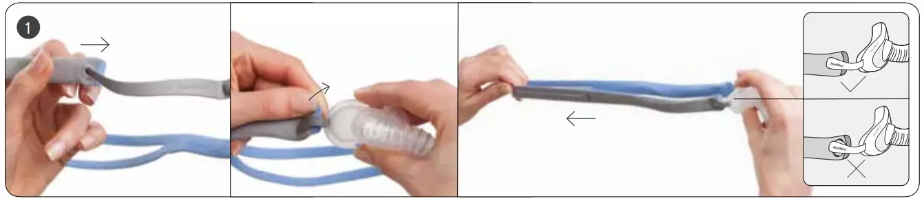 RESMED 62900 AirFit P10 Nasal Pillows CPAP Mask with Headgear fig2