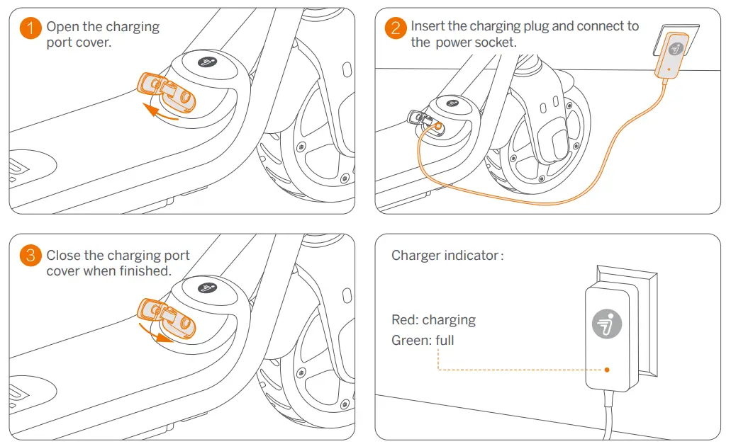 SEGWAY ZING C20 Ninebot eKickScooter - Charging steps