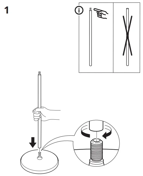 IKEA NÄVLINGE Stand Leseleuchte LED Weiss - fig 1