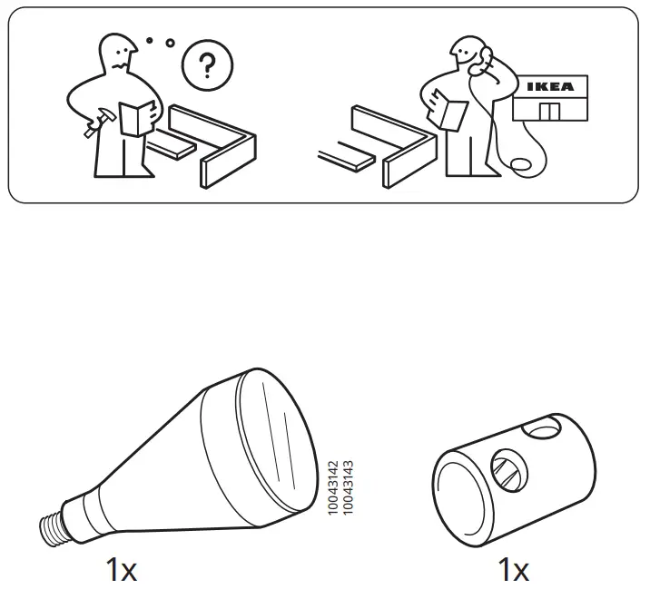 IKEA NÄVLINGE Stand Leseleuchte LED Weiss - fig