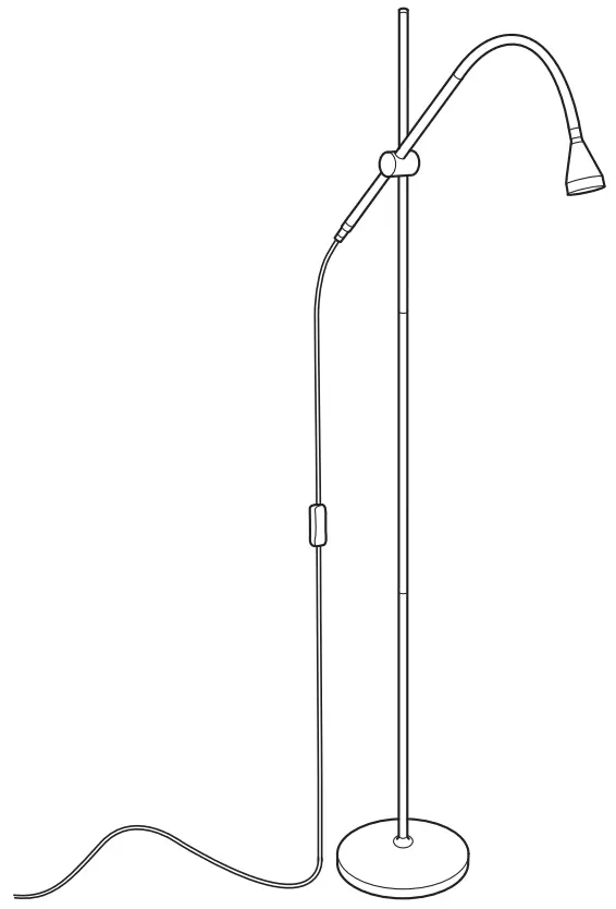 IKEA NÄVLINGE Stand Leseleuchte LED Weiss