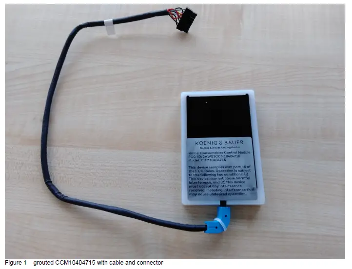 KOENIG BAUER CCM10404715 Consumables Control Module fig 1