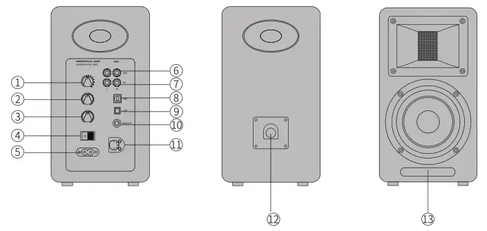 AIRPULSE Active Speaker System - Speaker Illustration
