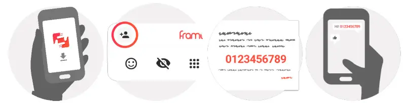 frameo RF101 Digital Photo Frame- Connecting a new friend