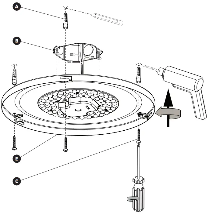 artika FM ALC LED Ceiling Light Fixture WoodBlack - LIGHT FIXTURE 1