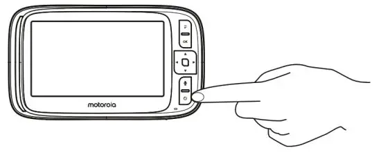 motorola VM75 5 Inch Baby Monitor - charging