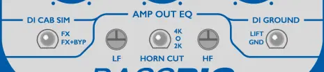 AMP OUT EQ Controls