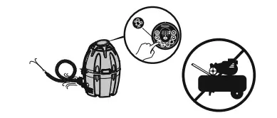 Do not use Air Compressor